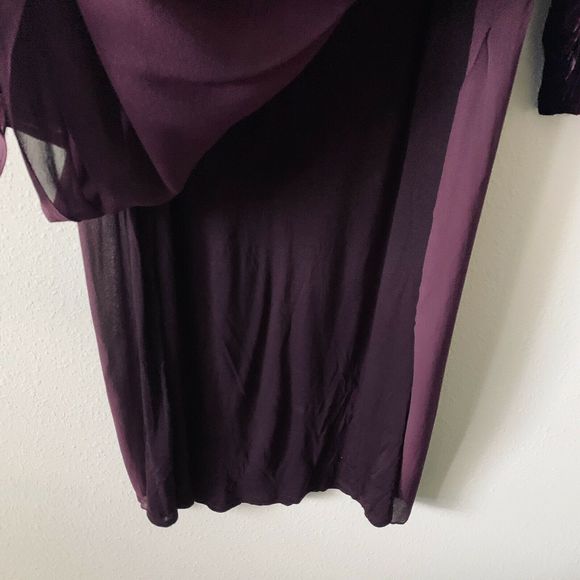 Eileen Fisher Velvet Silk Ballet Neck Duster Dress - Picture 7 of 8